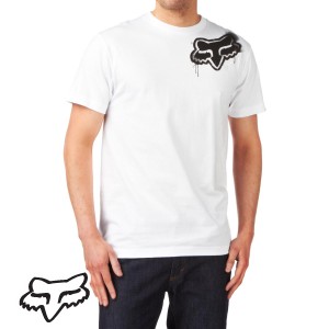 T-Shirts - Fox Stencilled Head T-Shirt - White
