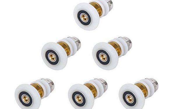 Foxnovo 6pcs Replacement Bathroom Shower Door Rollers Runner Wheels 27mm Wheel Diameter