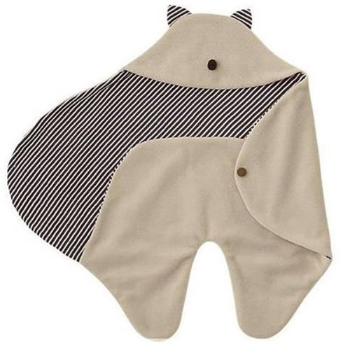 Foxnovo Cute Cartoon Shaped Multi-function Soft Fleece Baby Blanket Wrap Stroller Sleeping Bag
