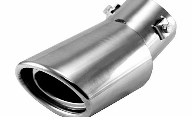 Foxnovo Universal Drop Down Car Exhaust Tail Pipe Silencer Muffler Tip (Silver)