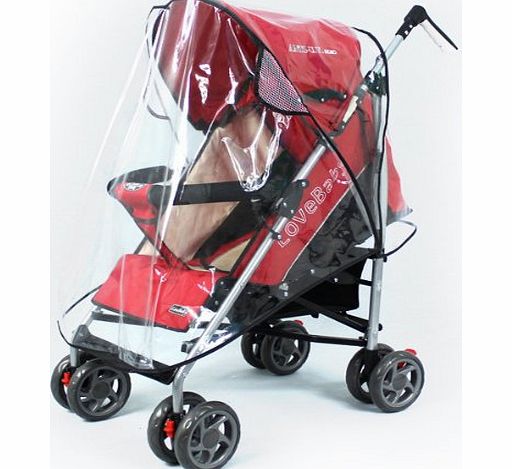 Foxnovo Universal Pushchair Stroller Pram Buggy Transparent Rainproof Cover Rain Shade