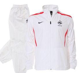 France Nike 2011-12 France Nike Woven Warmup Suit (White) -
