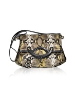 Dauphine - Python Stamped Fold Over Tote Bag