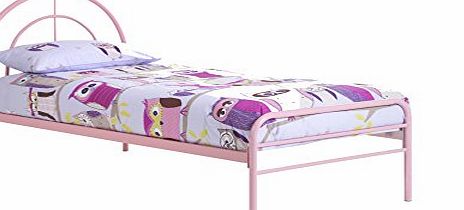 Frank Bosworth Sally metal Bed Frame - Pink finished 3ft Single Bed-girl children bed
