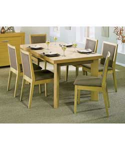 Oak Veneer Table and 4 Chairs