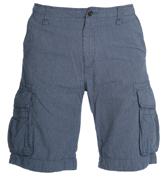 Franklin and Marshall Blue and White Stripe Shorts