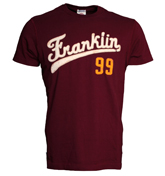 Franklin and Marshall Bordeaux Red T-Shirt