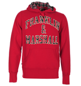 Franklin and Marshall Chilli Red Hooded Sweatshirt