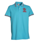 Franklin and Marshall Crystal Blue Pique Polo