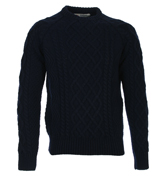 Franklin and Marshall Navy Cable Sweater