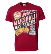 Franklin and Marshall Sangria Red T-Shirt with