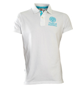 Franklin and Marshall White Jersey Polo Shirt