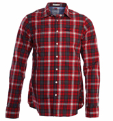Franklin and Marshall Wolfe Bruce Red Check Shirt