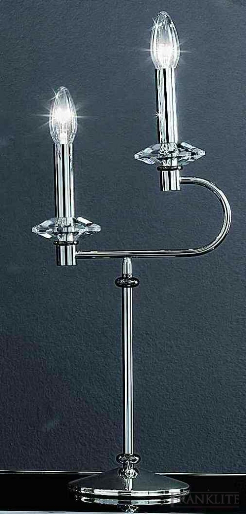 Franklite Chrome finish with hand cut faceted candle pans