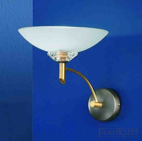 Fizz chrome and nickel wall light