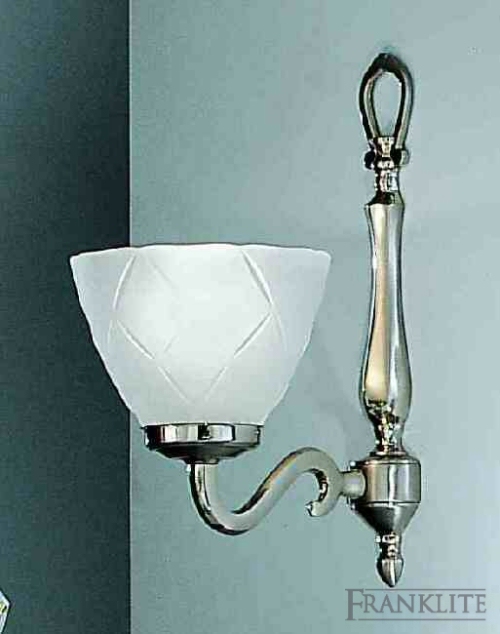 Franklite Ixia Polished and satin silver finish cast brass fittings for glass