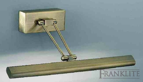 Franklite Satin bronze finish picture light with G9 mains voltage halogen lamps which are suitable for dimming
