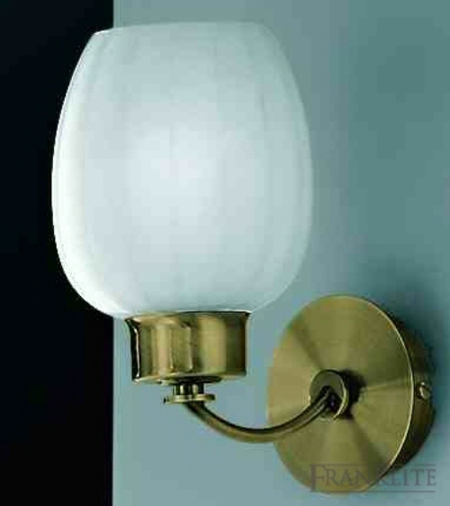 Franklite Soft bronze finish fittings with an opal faceted glass.