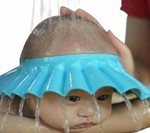 Franterd Baby Children Shampoo Shower Bathing Bath Protect Soft Cap Hat Hot (blue)