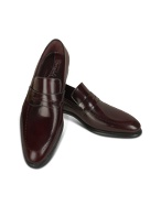Handmade Shaded Burgundy Patent Leather Penny