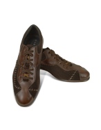 Sport - Dark Brown Suede and Leather Lace-up Shoes