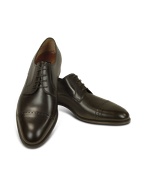 Dark Brown Calf Leather Cap Toe Oxford Shoes