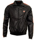 Fred Perry Black and Red Nylon Track Jacket