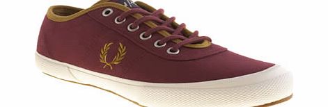 Fred Perry Burgundy Woodford Trainers