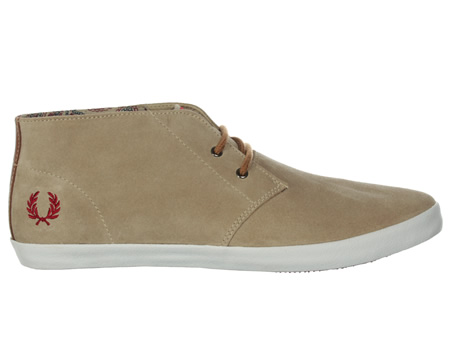 Fred Perry Byron Mid Sand Suede Boots