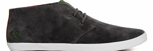 Fred Perry Byron Mid Steel Grey Suede Chukka Boots