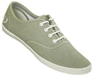 Coxson Grey/White Canvas Trainers