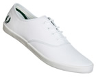 Fred Perry Coxson White/Green Canvas Trainer