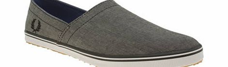 Fred Perry Dark Grey Kingston Stamp Down Trainers