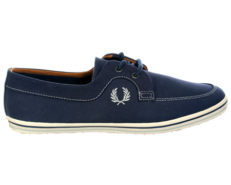Fred Perry Drury Navy/White Canvas Trainers