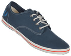 Fred Perry Foxx Twill Blue Canvas Trainers