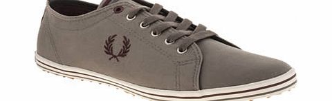 Fred Perry Grey Kingston Twill Trainers