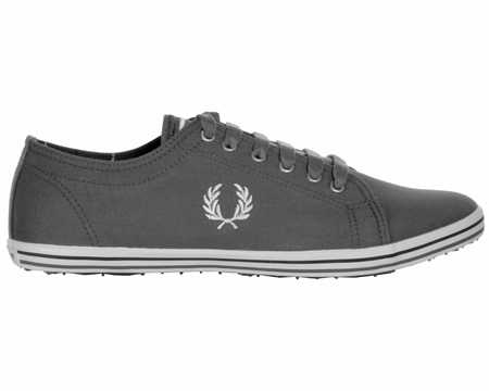 Fred Perry Kingston Twill Tipped Mid Grey Canvas