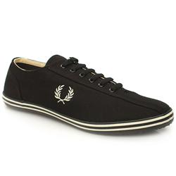 Fred Perry Male Bowling Shoe Fabric Upper Fashion Trainers in Black, Navy and White, White