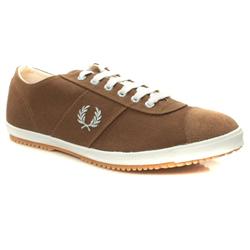 Fred Perry Male Canvas Table Tennis Fabric Upper Fashion Trainers in Brown