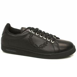 Fred Perry Male Laurel Cupsole Leather Upper Fashion Trainers in Black