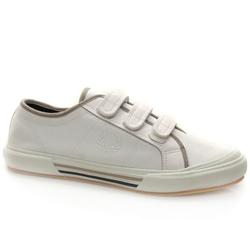 Fred Perry Male Tennis Fabric Upper Fashion Trainers in White and Grey
