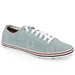 Fred Perry Male Twill Plimsoll Fabric Upper Fashion Trainers in Blue