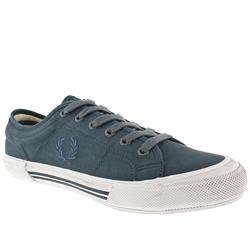 Fred Perry Male Vint Tennis Washed Fabric Upper Fashion Trainers in Blue