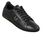 Fred Perry Parkside Black/Grey Leather Trainers