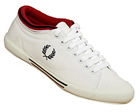 Fred Perry Tipped Cuff White/Maroon Canvas
