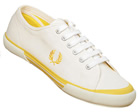 Fred Perry Vintage Tennis White/Yellow Canvas