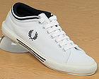 Fred Perry White/Navy Canvas Tipped Cuff Plimsoll