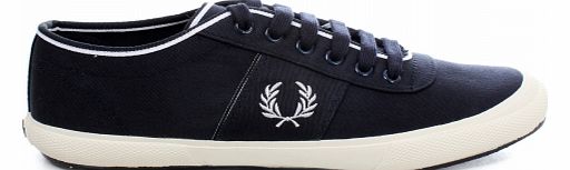 Fred Perry Woodford Twill Navy Canvas Trainers