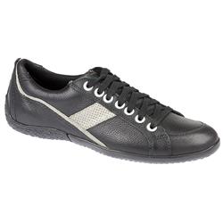 Male FREE1111 Leather Upper Textile Lining in Black-Grey, White-Coffee
