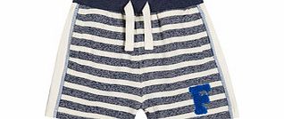 1-2y navy cotton blend shorts